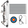 Gray New Stainless Steel High Quality Mini Pulley Compound Bow Target Set For Indoor And Outdoor Shooting INDIAN SLINGSHOT