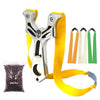 New Alien Stainless Steel slingshot Shooting Steel balls and mud balls sling shot with slingshot rubber - INDIAN SLINGSHOT