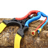 Rosy Brown Alloy Flat Leather Wolverine Clip Fiber Optic Point Slingshot Bundle-free Outdoor Sports Precision Slingshot INDIAN SLINGSHOT