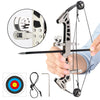 Gray New Stainless Steel High Quality Mini Pulley Compound Bow Target Set For Indoor And Outdoor Shooting INDIAN SLINGSHOT