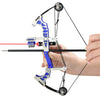 Tan Laser Aiming Metal Pulley Mini Compound Bow Target Shooting INDIAN SLINGSHOT