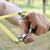 Tan Three Card Black Alloy Folding Slingshot INDIAN SLINGSHOT