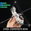 Light Gray Stainless Steel Mini Pulley Composite Bow Target Indoor And Outdoor Shooting INDIAN SLINGSHOT