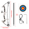 Gray New Stainless Steel High Quality Mini Pulley Compound Bow Target Set For Indoor And Outdoor Shooting INDIAN SLINGSHOT