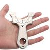 Light Gray New Bull Head QHV Stainless Steel Slingshot MARKSMAN