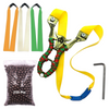 Goldenrod New Alloy Cattle Head Catapult Free Binding And Press Aiming Shooting Outdoor Sports Slingshot INDIAN SLINGSHOT