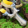 Dim Gray New Alloy Wood Patch High Precision Slingshot INDIAN SLINGSHOT