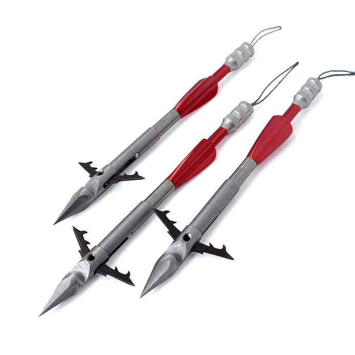 4 Sided Red Willow Leaf Shark Stainless Steel Fishing Dart Set Front S –  INDIAN SLINGSHOT