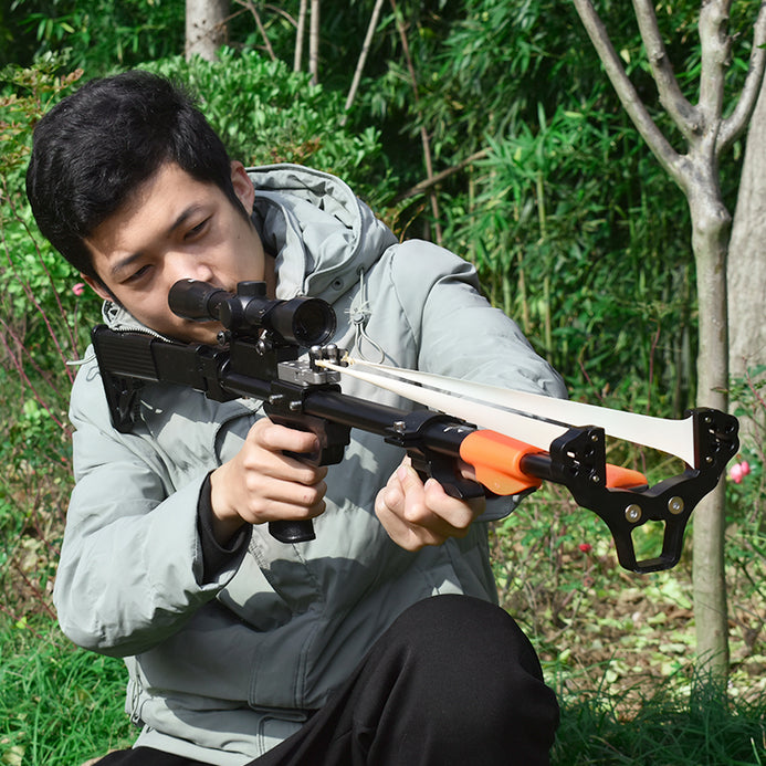 New Retractable Long Rod Slingshot Outdoor Target Shooting Fishing Sli –  INDIAN SLINGSHOT